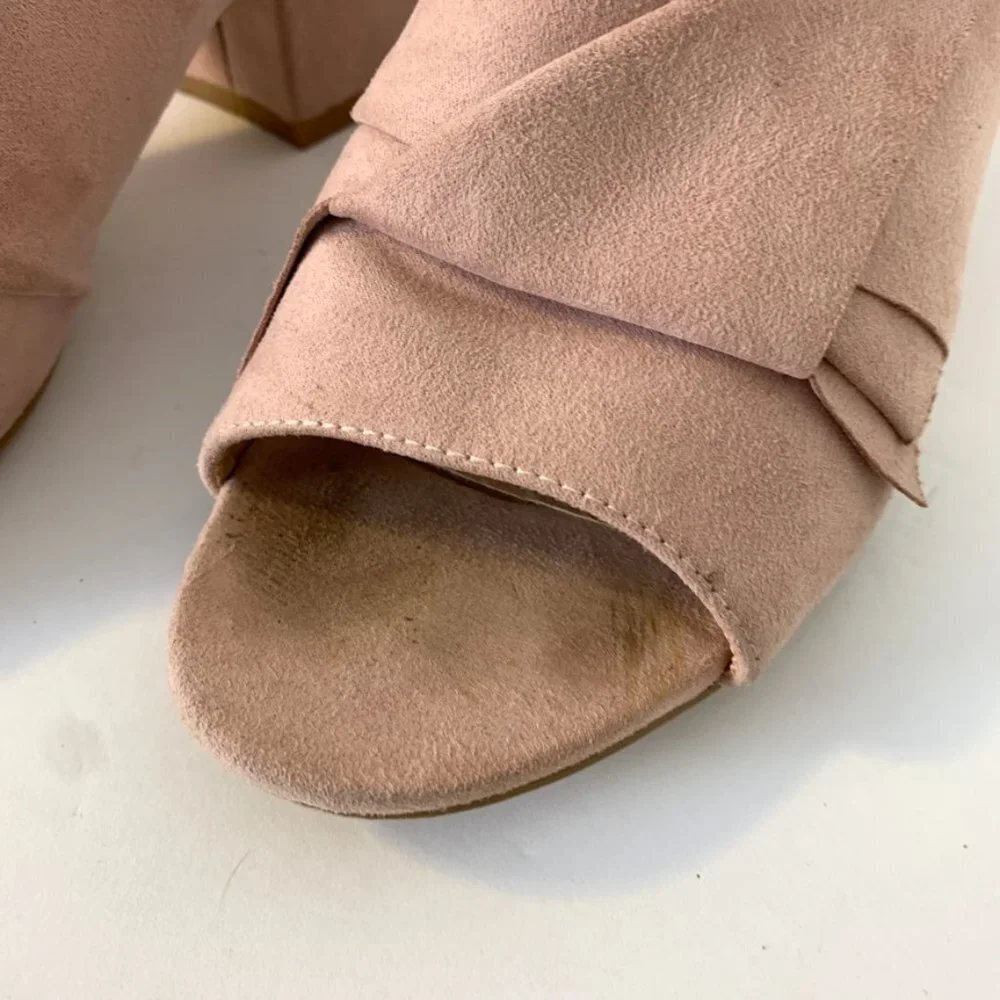JustFab Blush Pink Minna Heeled Mule